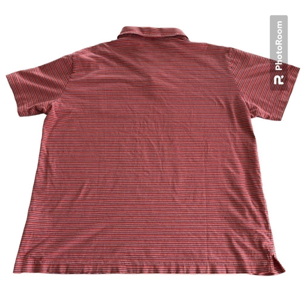 PATAGONIA Polo Shirt Mens XL Pink/Red Striped Short Sleeve Cotton - Picture 4 of 9